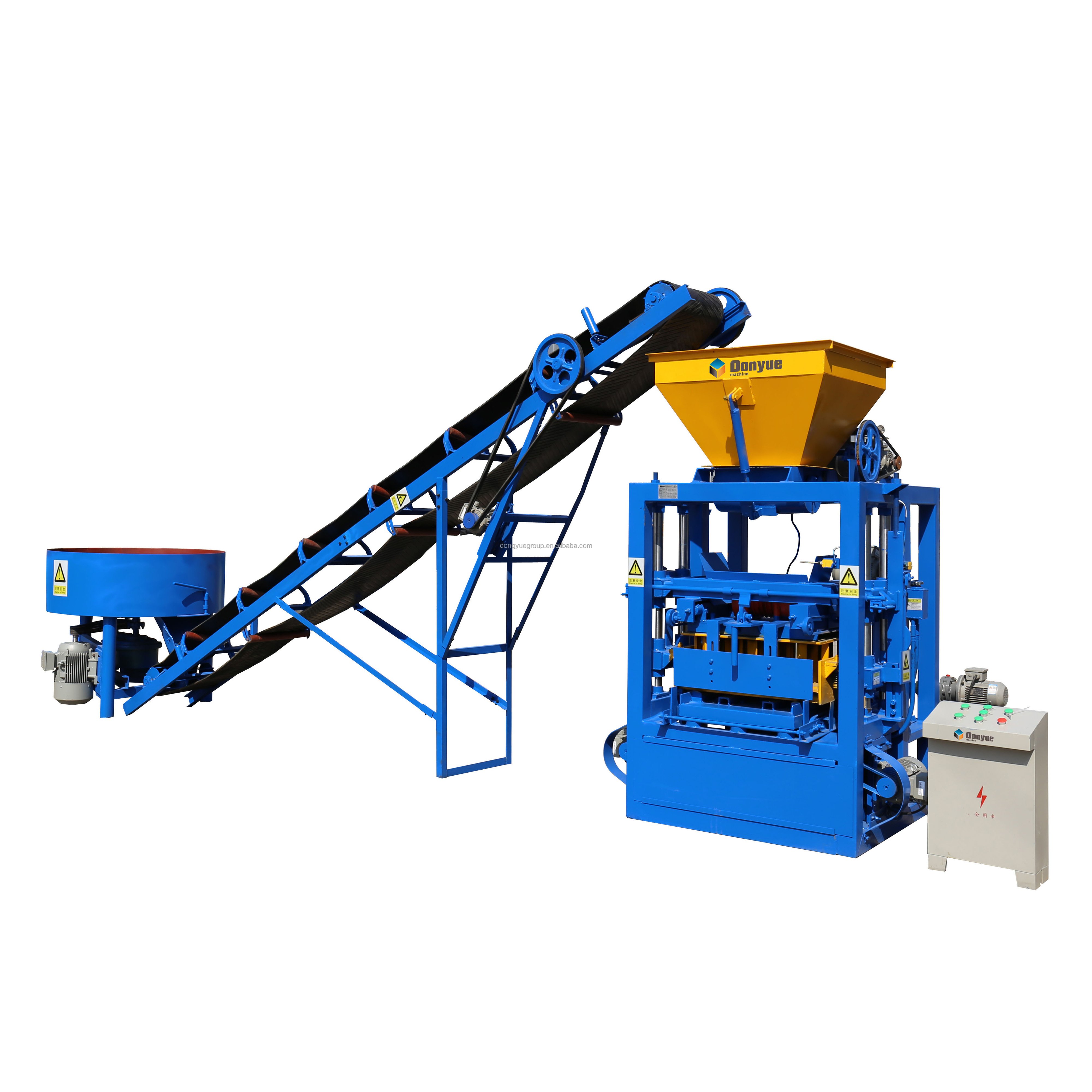 Qt4-24 Hollow Block Making Machine Construction Vibration Method for Cement Interlocking Bricks in South Africa