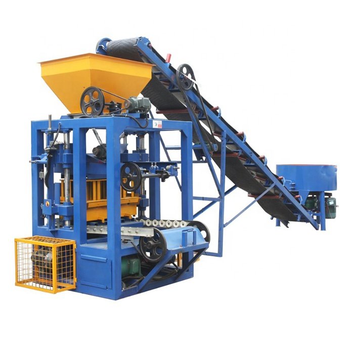 Qt4-24 Hollow Block Making Machine Construction Vibration Method for Cement Interlocking Bricks in South Africa