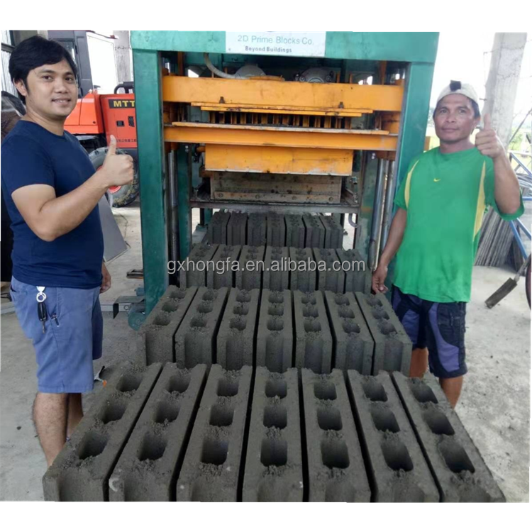 Automatic Small Block Plant Build QTJ4-25 Hollow Brick Making Machine Interlock Block Concrete Machine with Factory Price