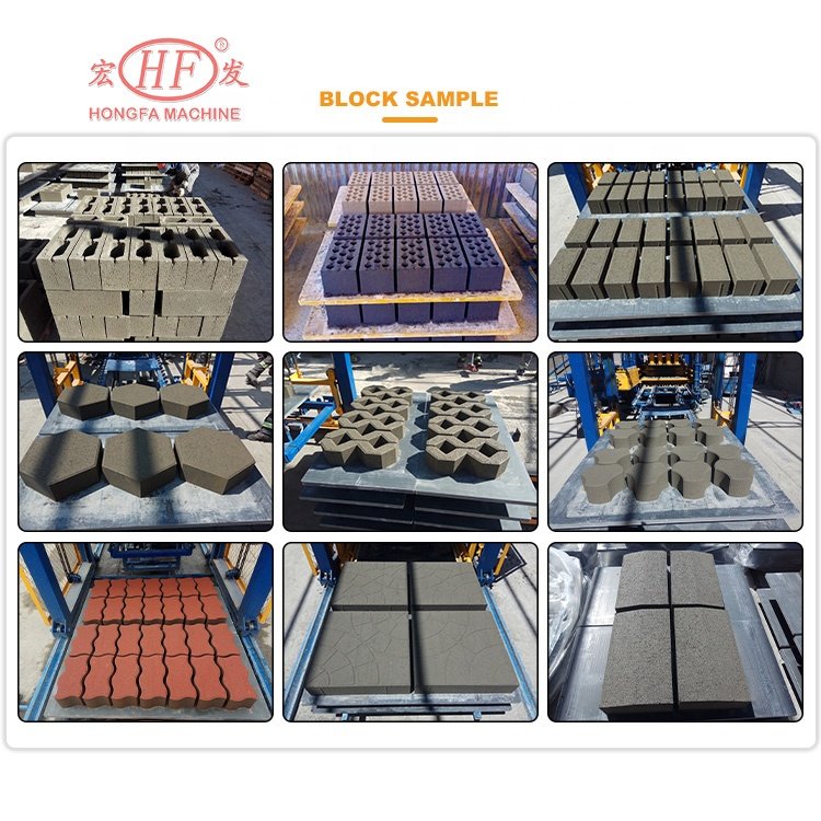 Automatic Small Block Plant Build QTJ4-25 Hollow Brick Making Machine Interlock Block Concrete Machine with Factory Price