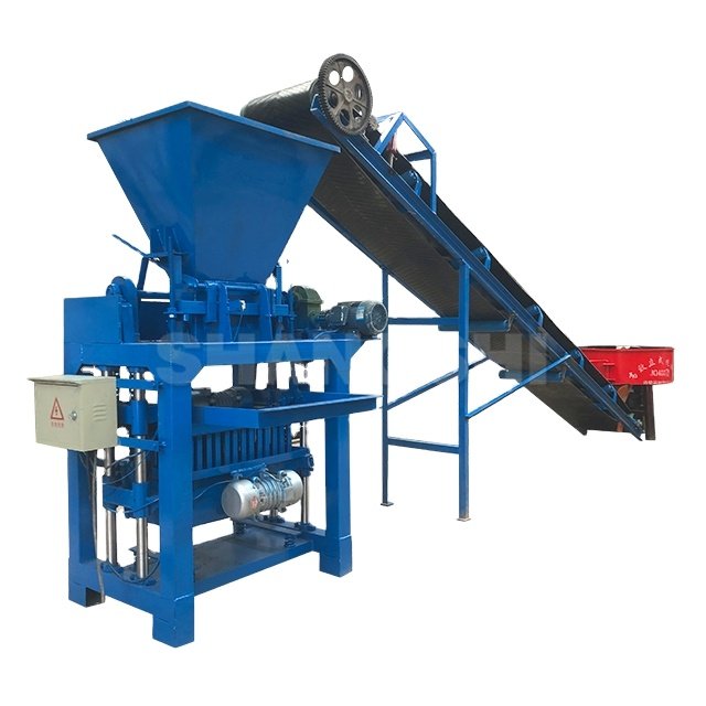 Low cost QMJ4-35D semi automatic cement brick making machine / hollow block machine for sale