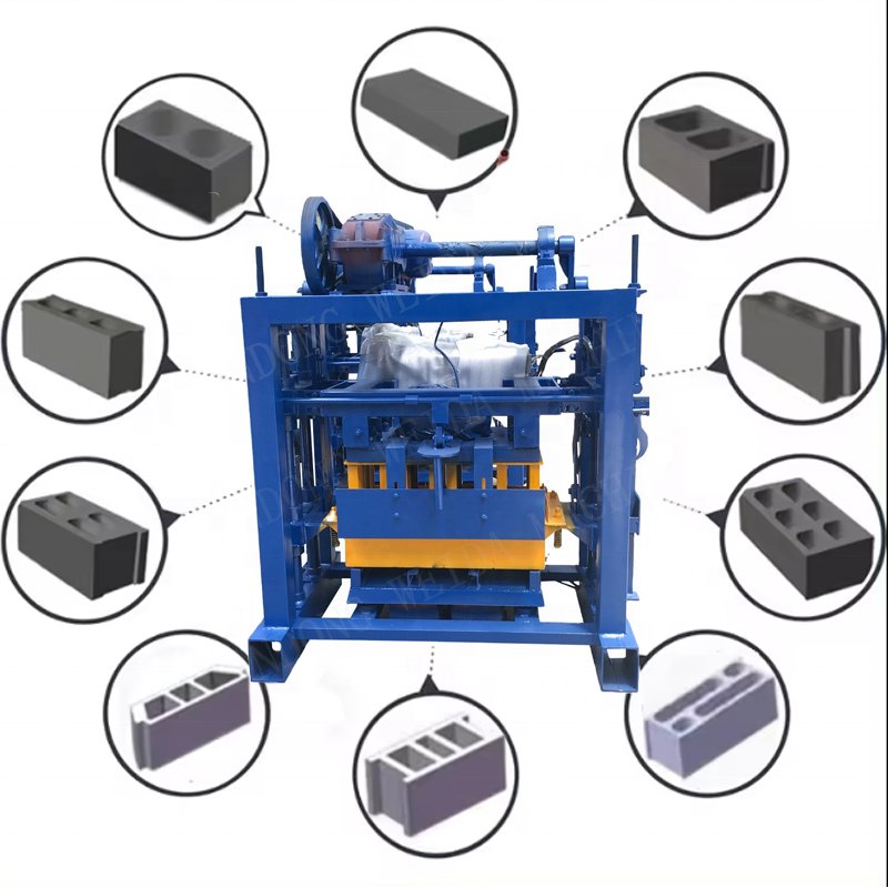 Qtj4-40 Semi Automatic Concrete Cement Machinery Make Hollow Solid Block Bricks Brick Making Machine For Sale