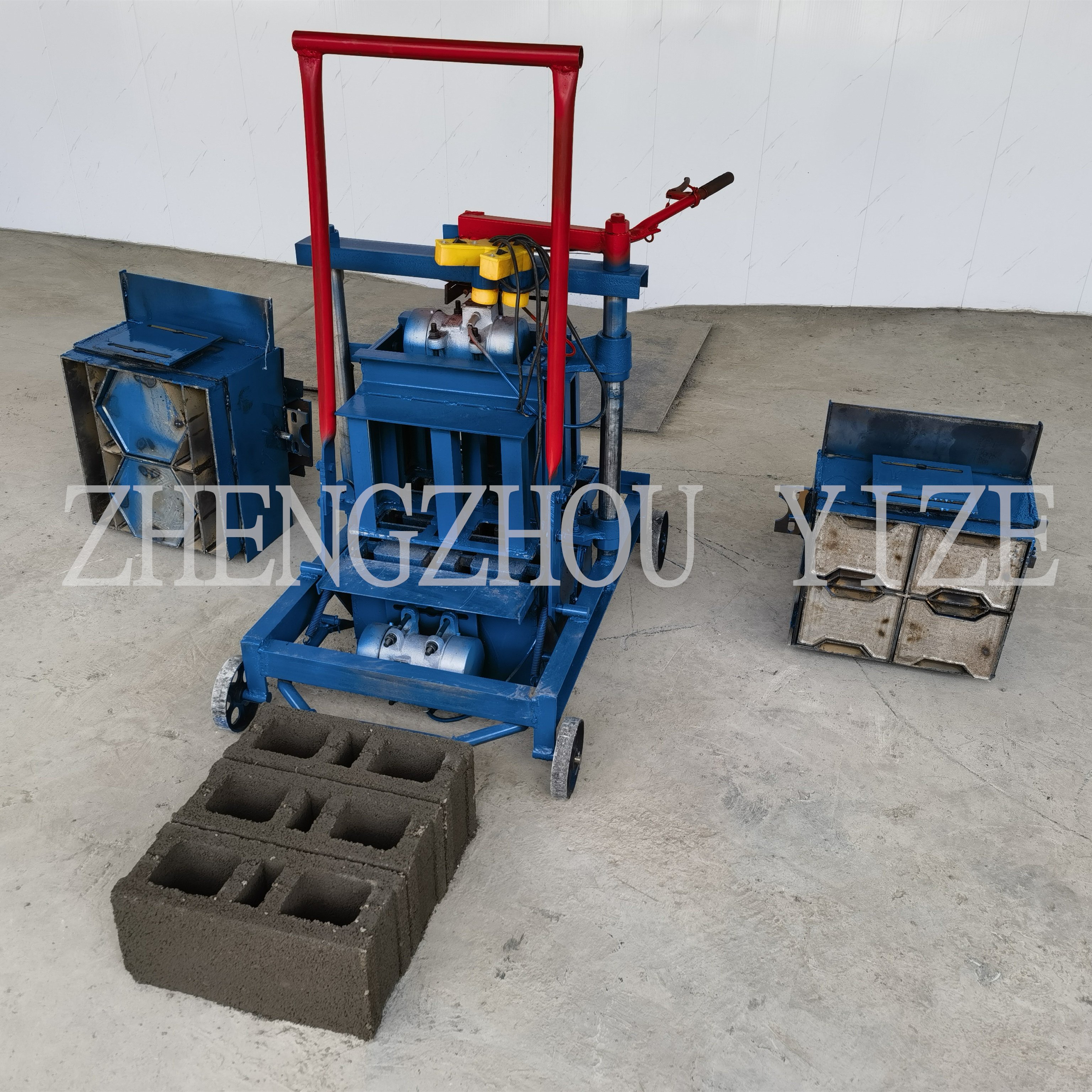 Automatic Tunisia concrete brick production machine auto compressed earth brick making machinery cement brick making machine