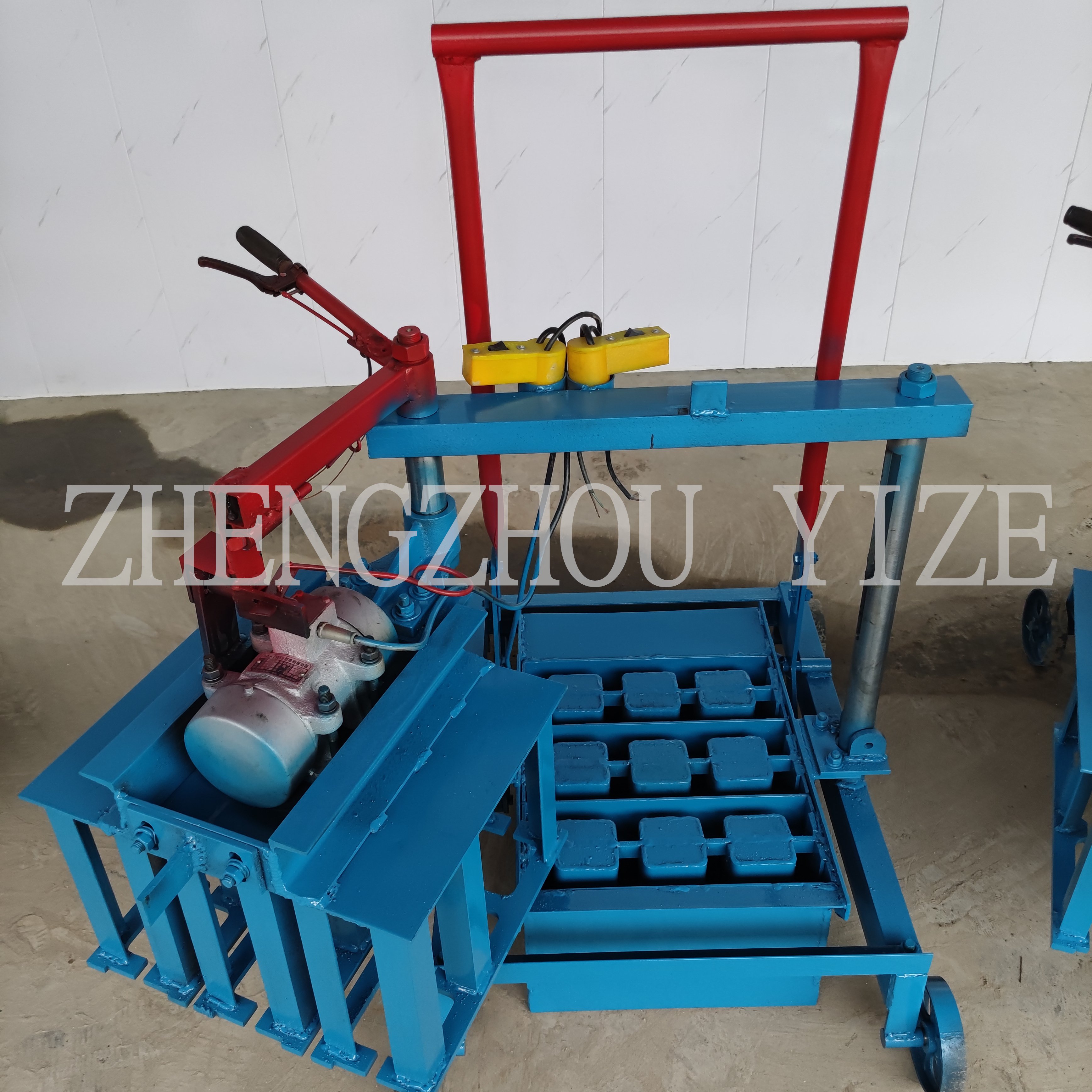 Automatic Tunisia concrete brick production machine auto compressed earth brick making machinery cement brick making machine