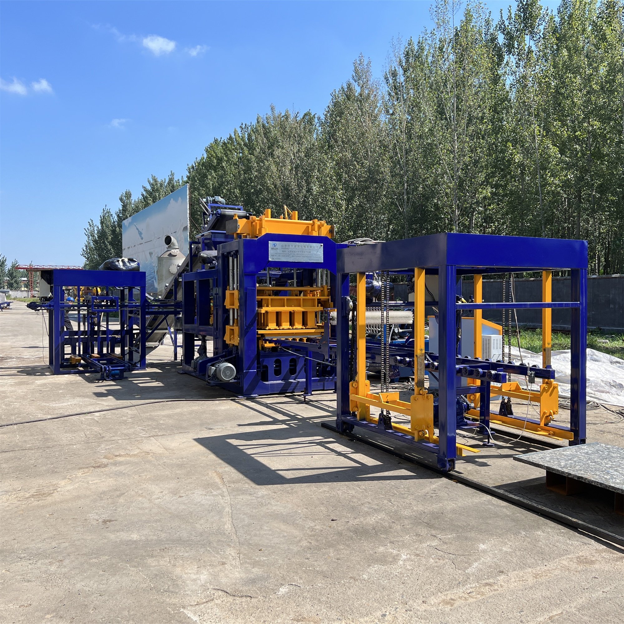 Kaidong QT8-15 automatic concrete brick making machine brick block making machine production line