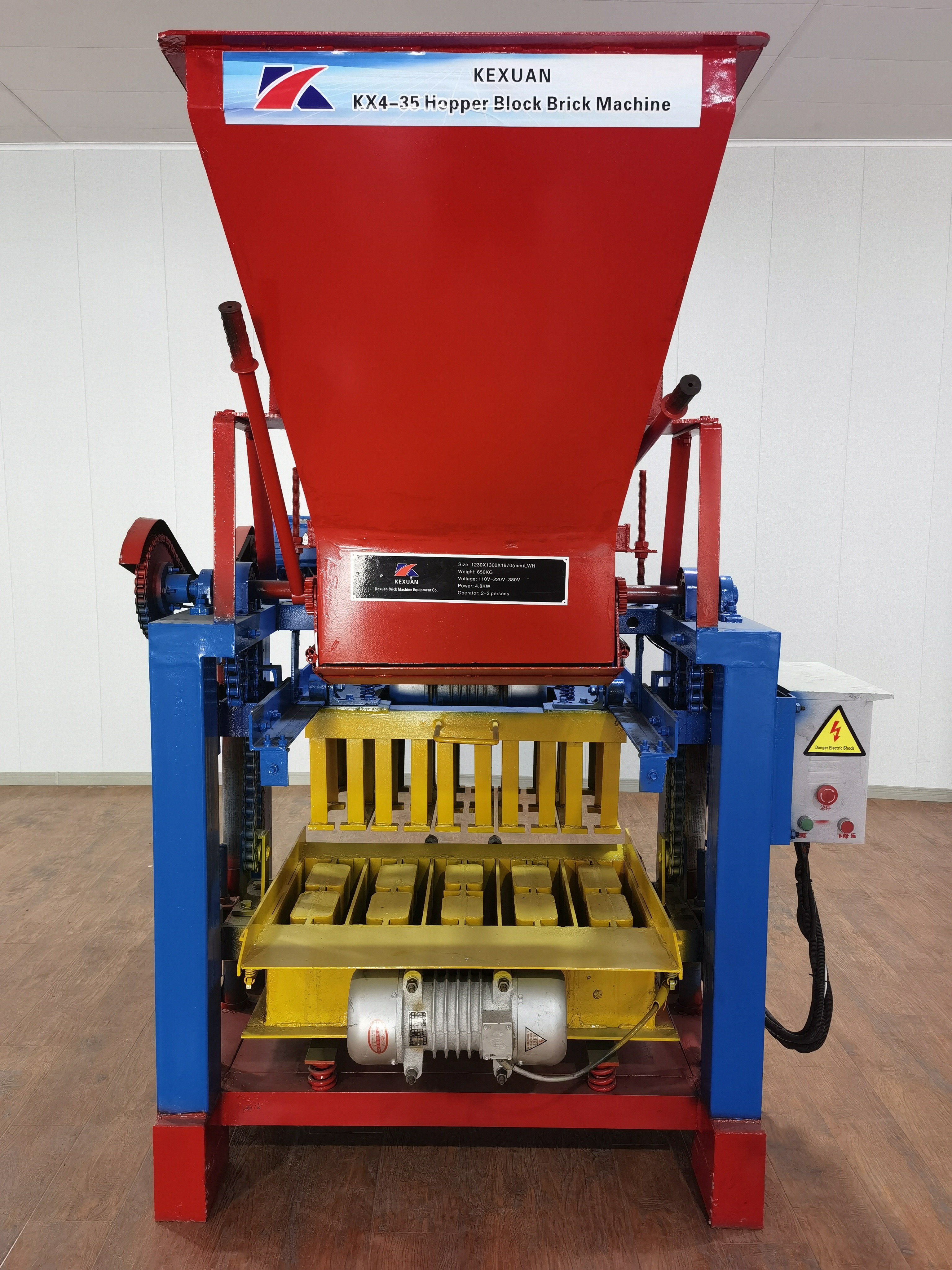 Customized molds to produce ecological slope bricks.with hopper.QTJ4-35 concrete block making machine