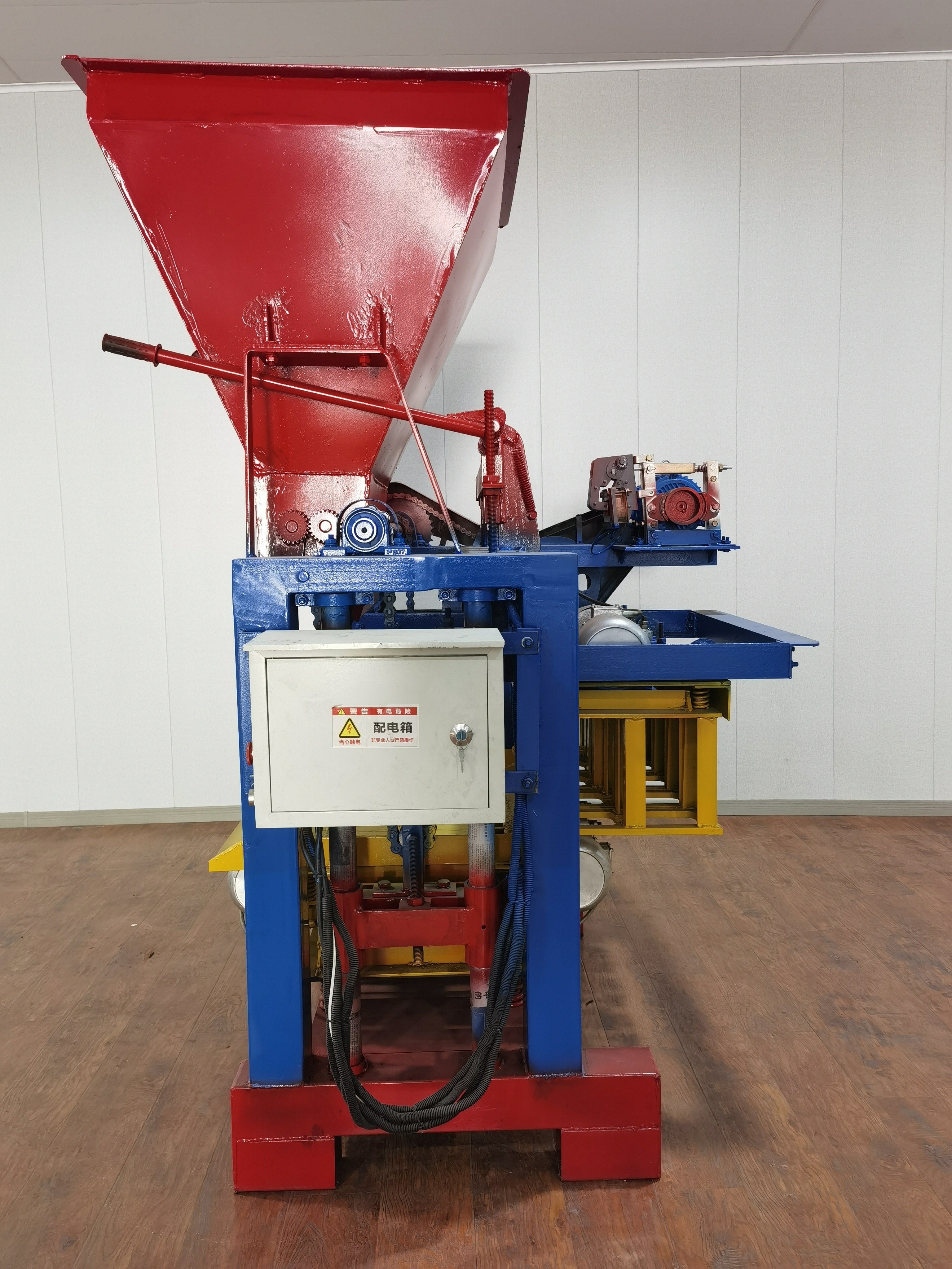 Customized molds to produce ecological slope bricks.with hopper.QTJ4-35 concrete block making machine
