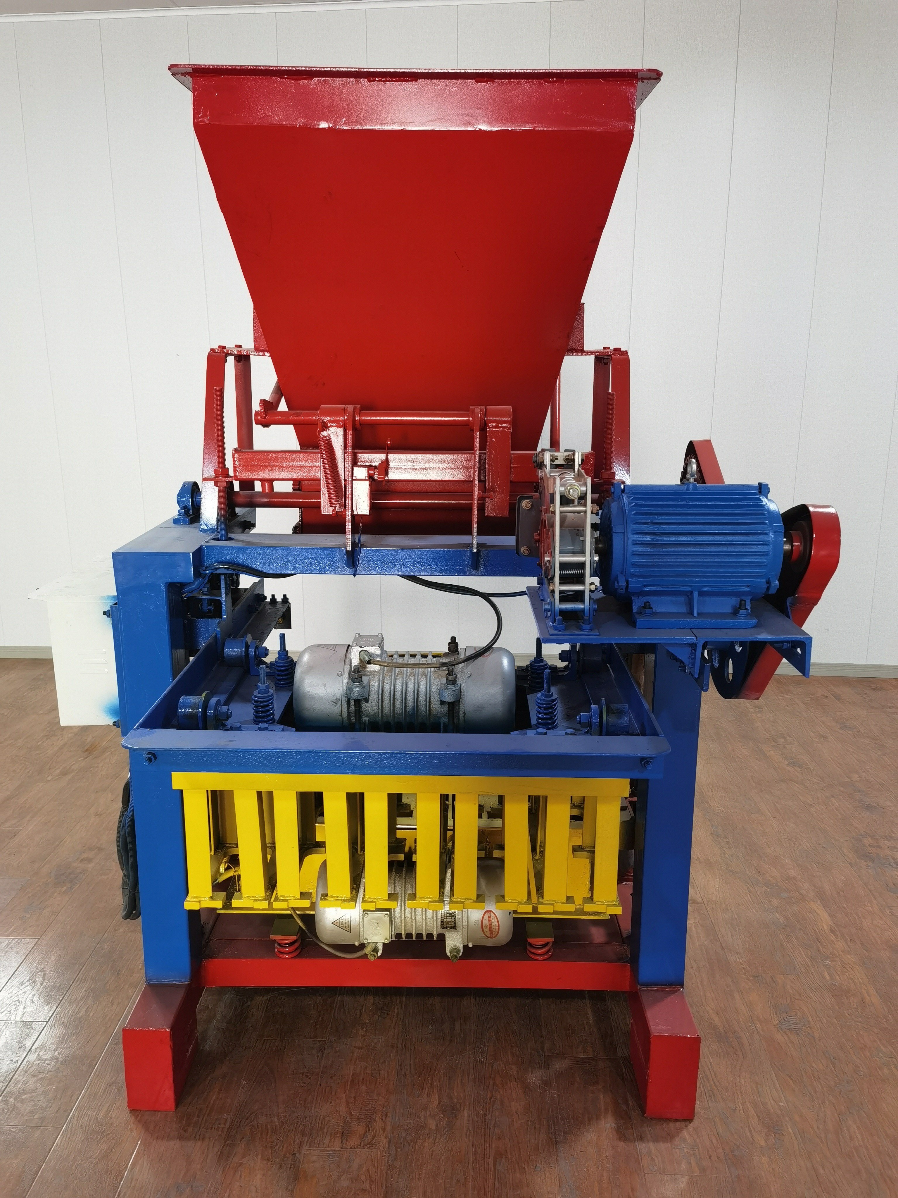 Customized molds to produce ecological slope bricks.with hopper.QTJ4-35 concrete block making machine