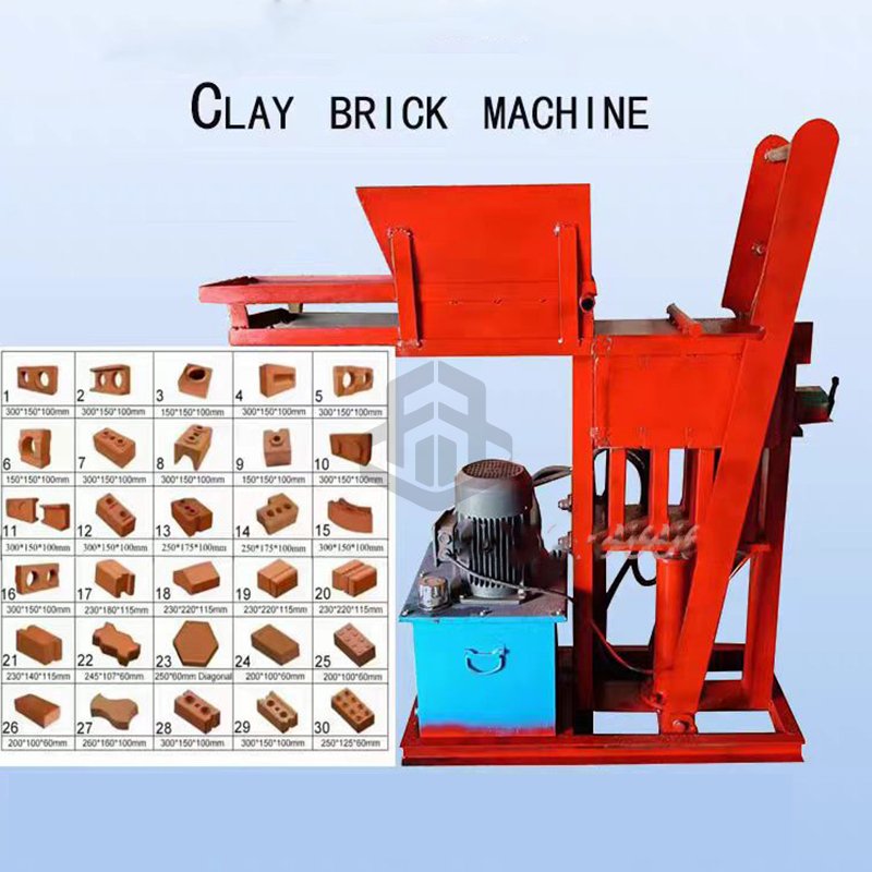 Hydraulic clay brick making machine manual interlock building brick mold brick molding types