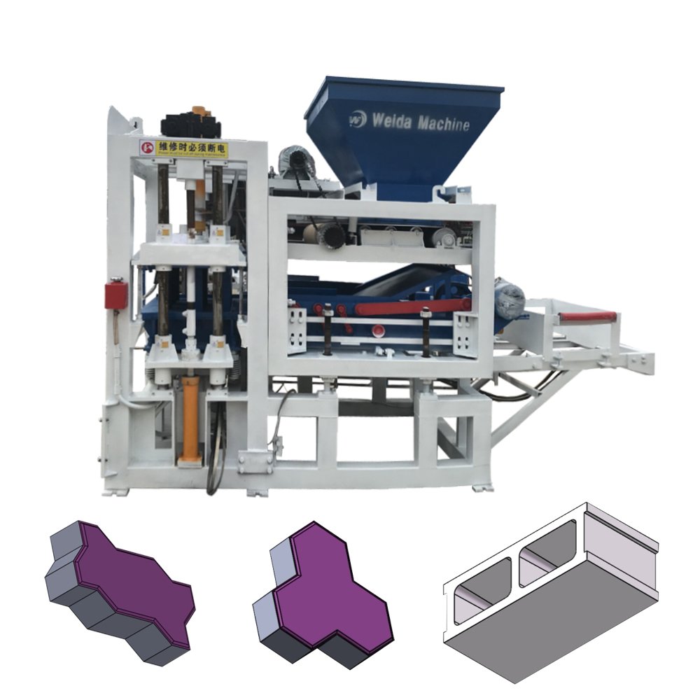 Maquina De Bloques De Cemento Concrete block machine De Brique Automatique Cement Hollow Brick Making Machinery