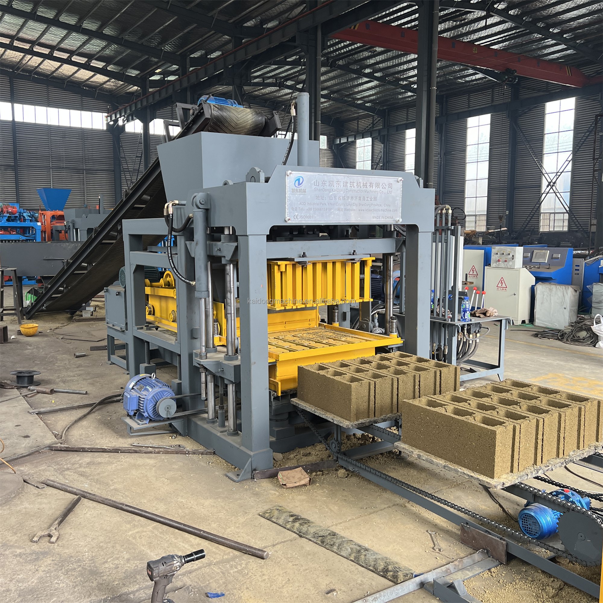 KAIDONG QT4-15D Hollow Block Making Machine Fulling Automatic Color Solid Concrete Block Making Machine