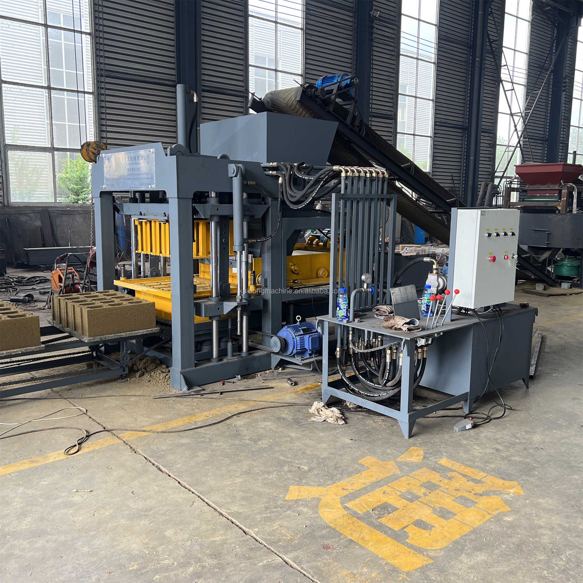 KAIDONG QT4-15D Hollow Block Making Machine Fulling Automatic Color Solid Concrete Block Making Machine