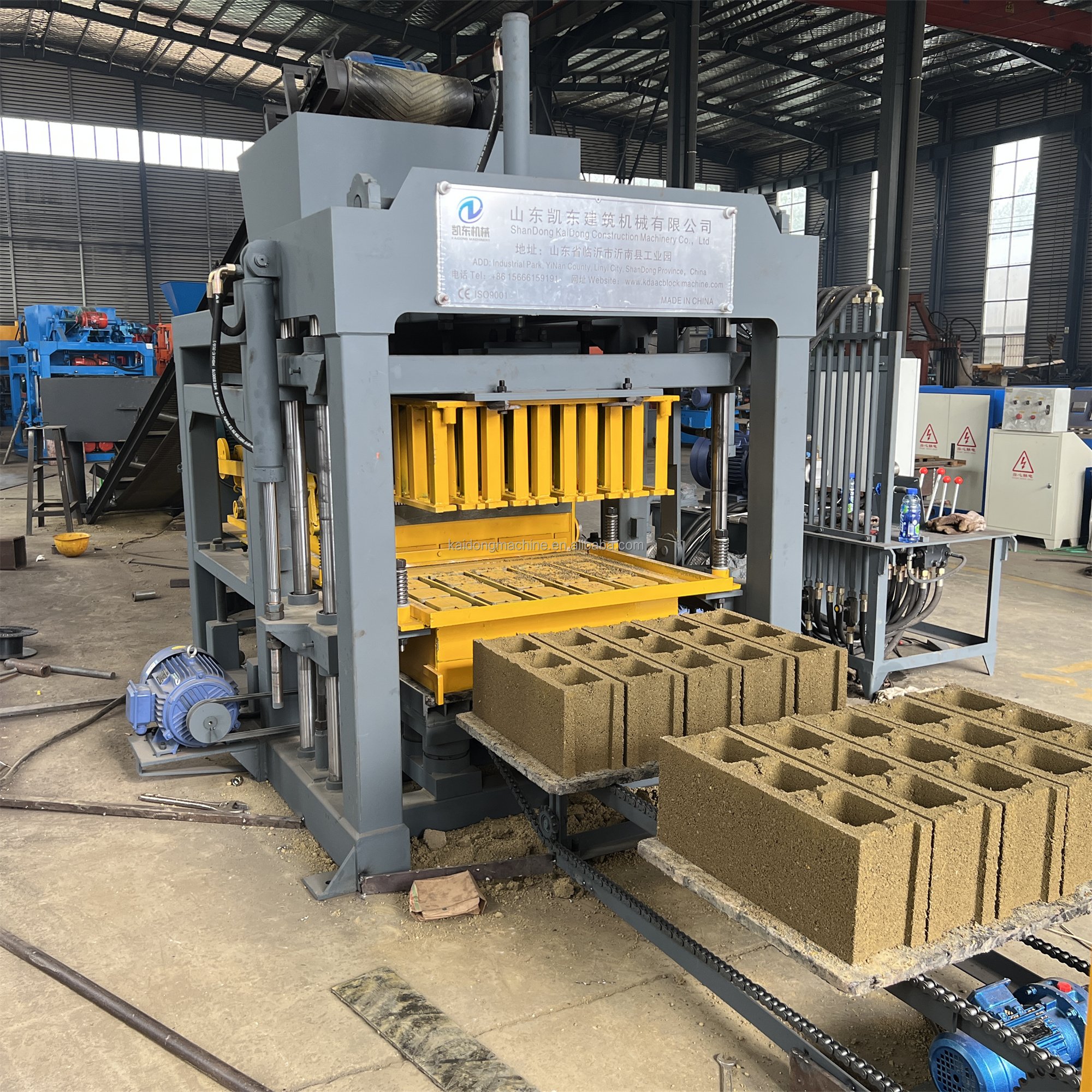 KAIDONG QT4-15D Hollow Block Making Machine Fulling Automatic Color Solid Concrete Block Making Machine
