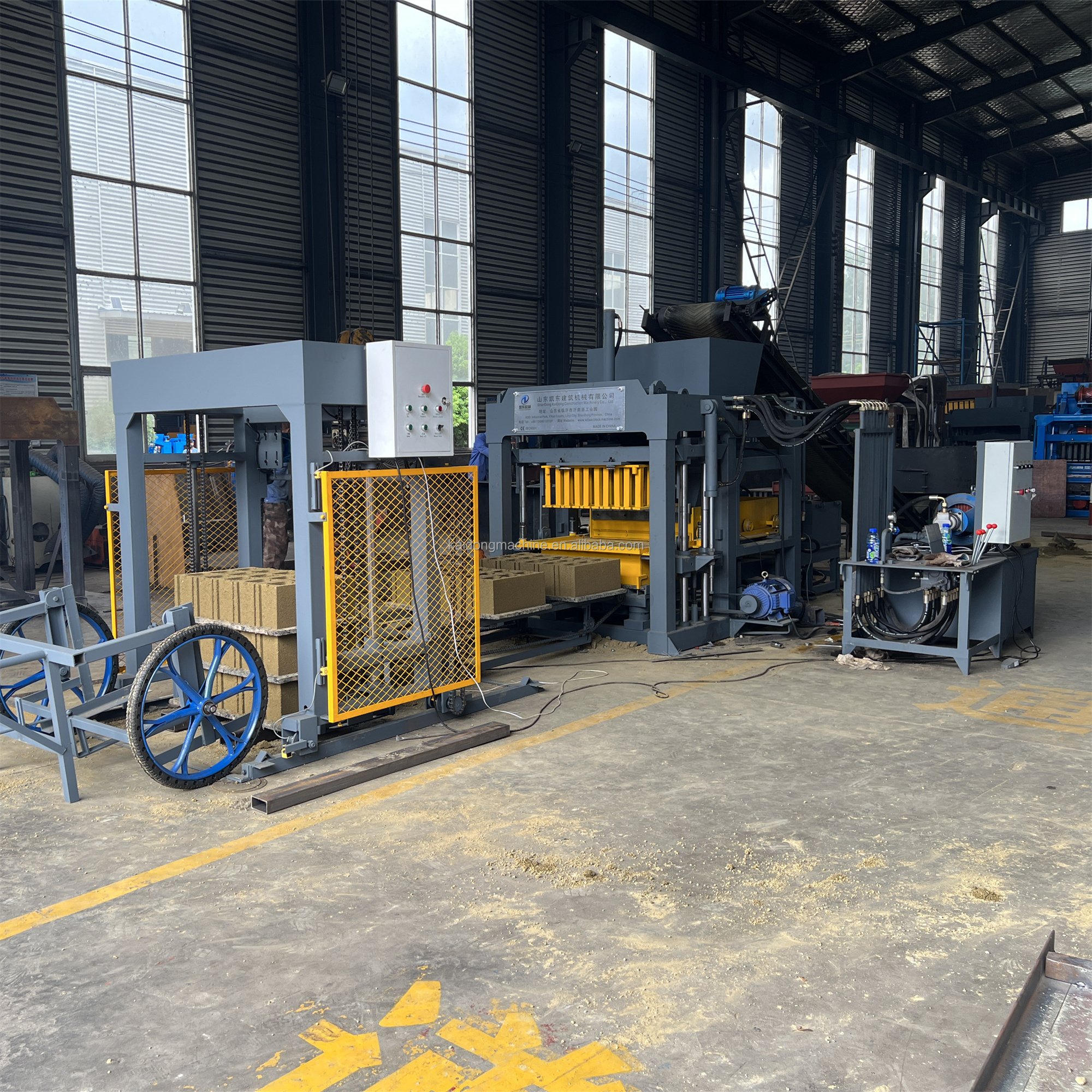 KAIDONG QT4-15D Hollow Block Making Machine Fulling Automatic Color Solid Concrete Block Making Machine