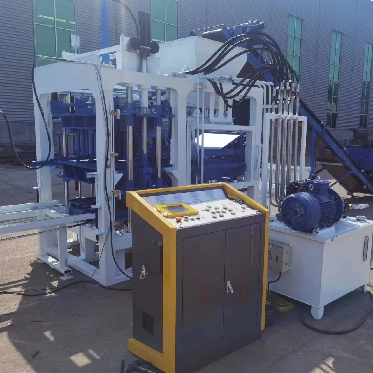 Customized QT4-15 automatic brick making concrete block forming brick making machine sales