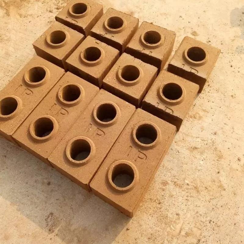 LONTA QMR2-40 small manual hollow paver mould compressed mud earth soil clay brick block making machine brique en terre