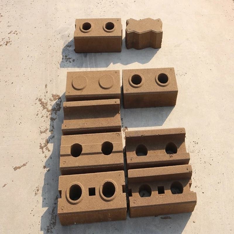LONTA QMR2-40 small manual hollow paver mould compressed mud earth soil clay brick block making machine brique en terre