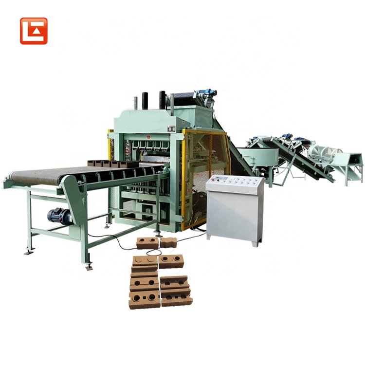 LONTA LT5-10 full automatic production line interlock hollow paver soil earth mud clay brick block making machine for sale