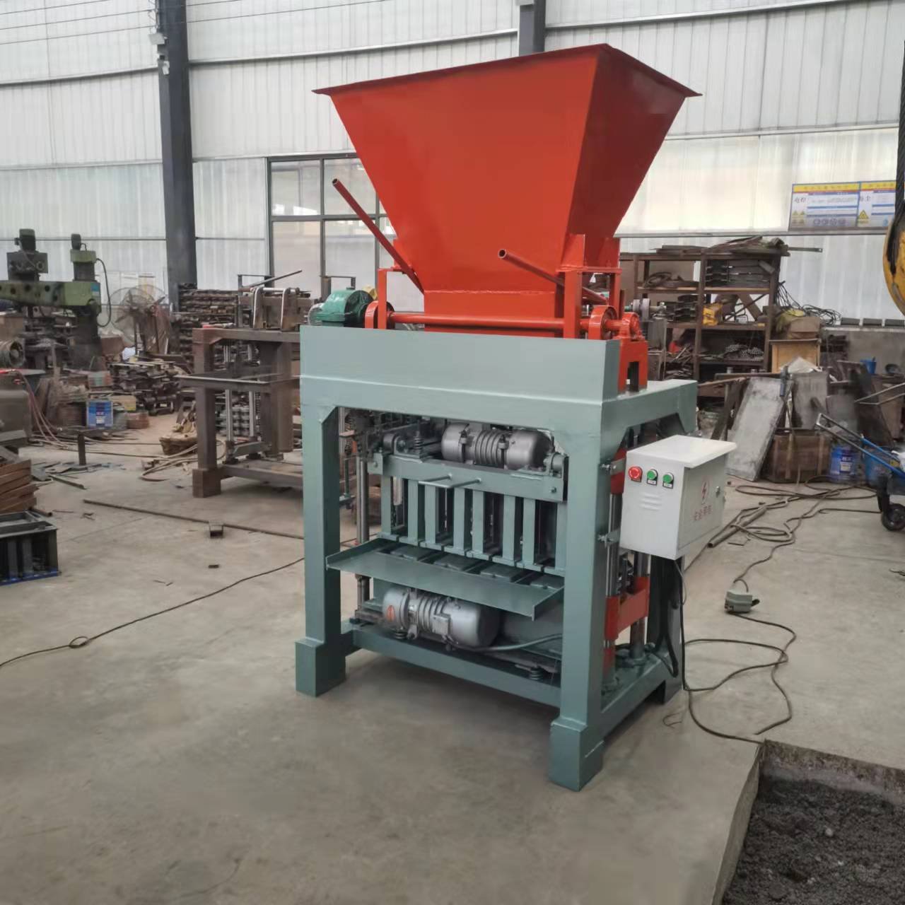 Semi Automatic Hollow Concrete Paving Block Making Moulding Machine Maker Price Manual Egg Laying Cement Brick Making Machinery