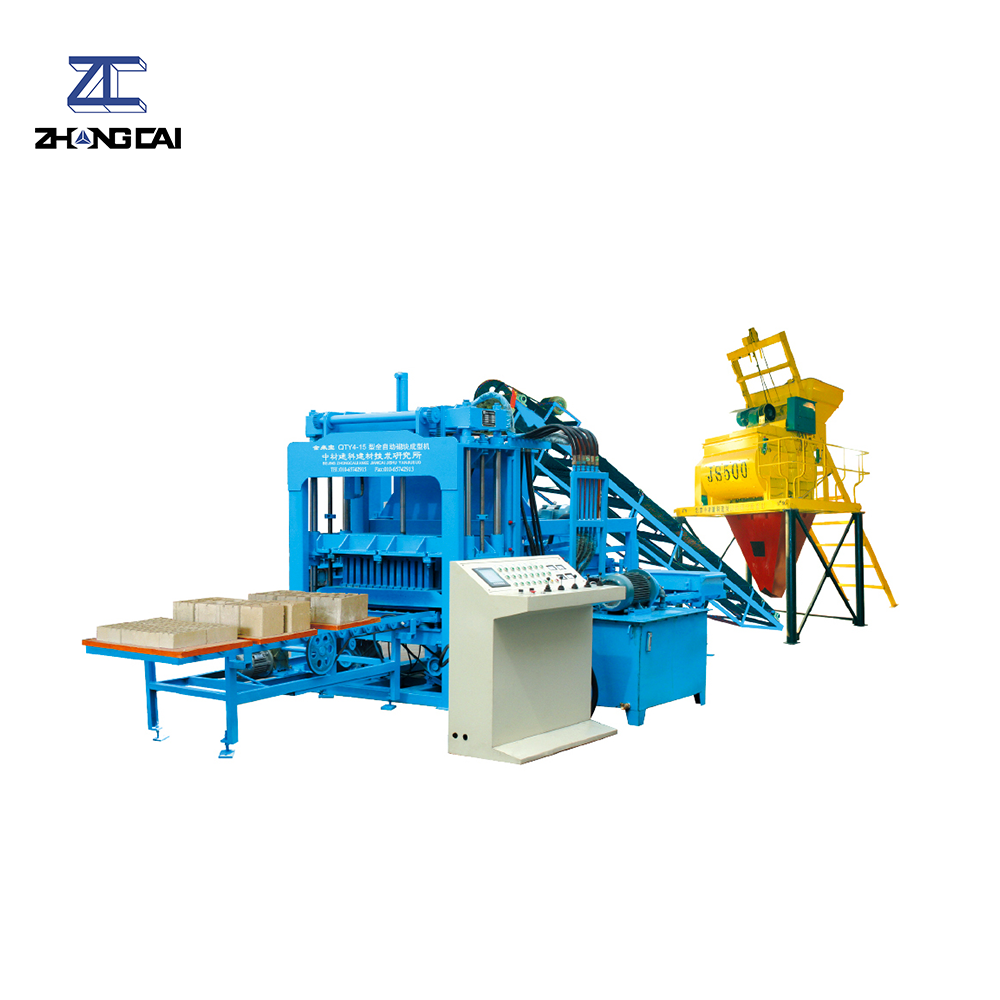 QTY4-15 Fully Automatic Hydraulic pressure vibration hollow paving solid block brick machine hollow block machinery