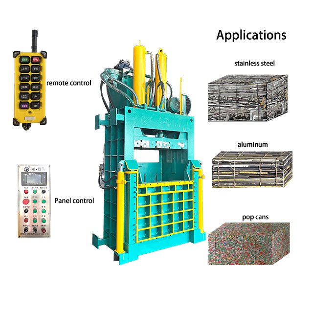 2024 hot sales 120t automatic remote control vertical baler press machine for scrap metal