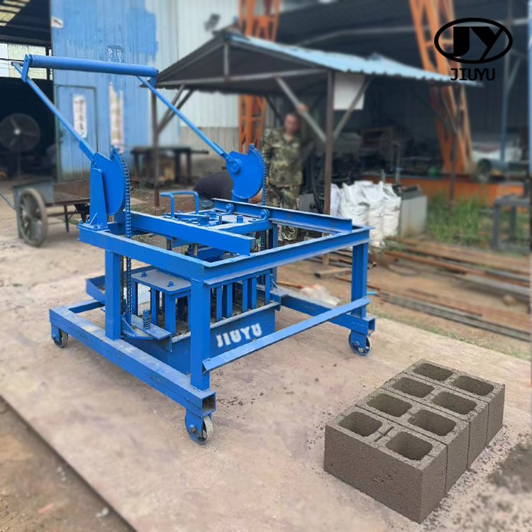 JIUYU Egg laying Hollow Block Machine Factory Convenient Diesel engine Mobile Block Making Machine