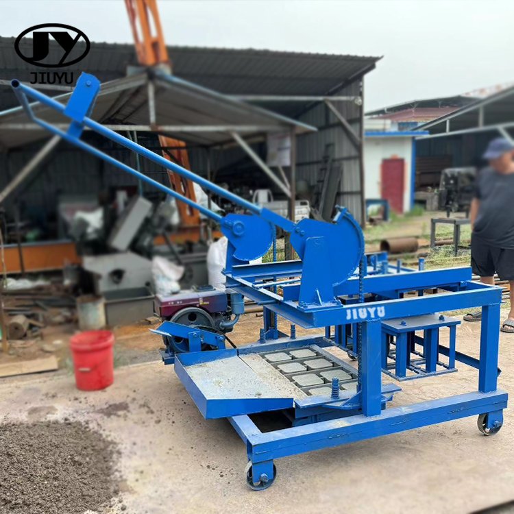 JIUYU Egg laying Hollow Block Machine Factory Convenient Diesel engine Mobile Block Making Machine