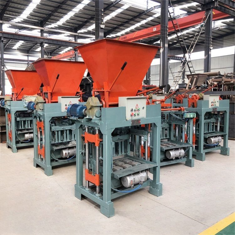 4-35B Semi-automatic block making machine with hopper hollow solid brick making machine