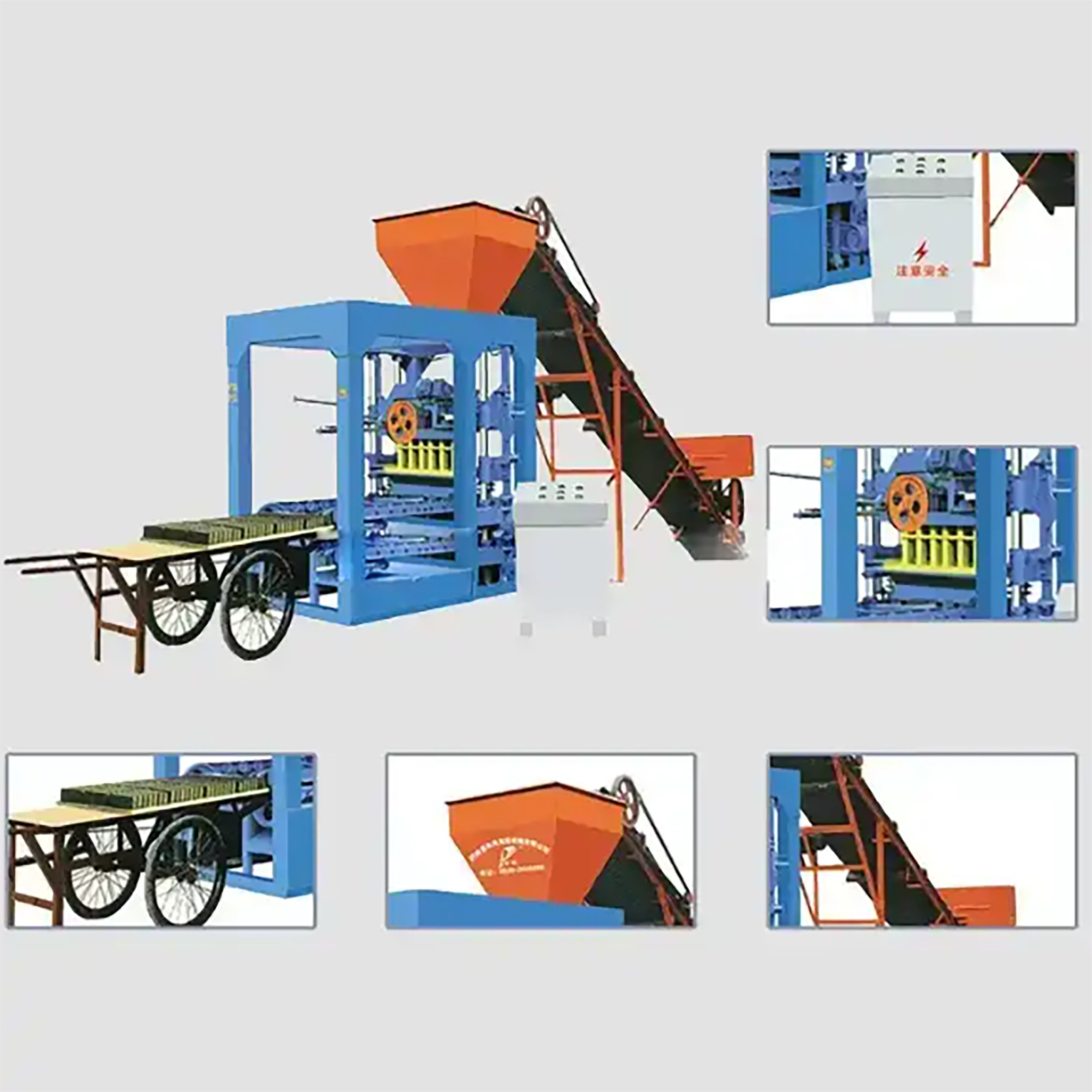 Small manual concrete cement block brick making machine for sale in Indonesia