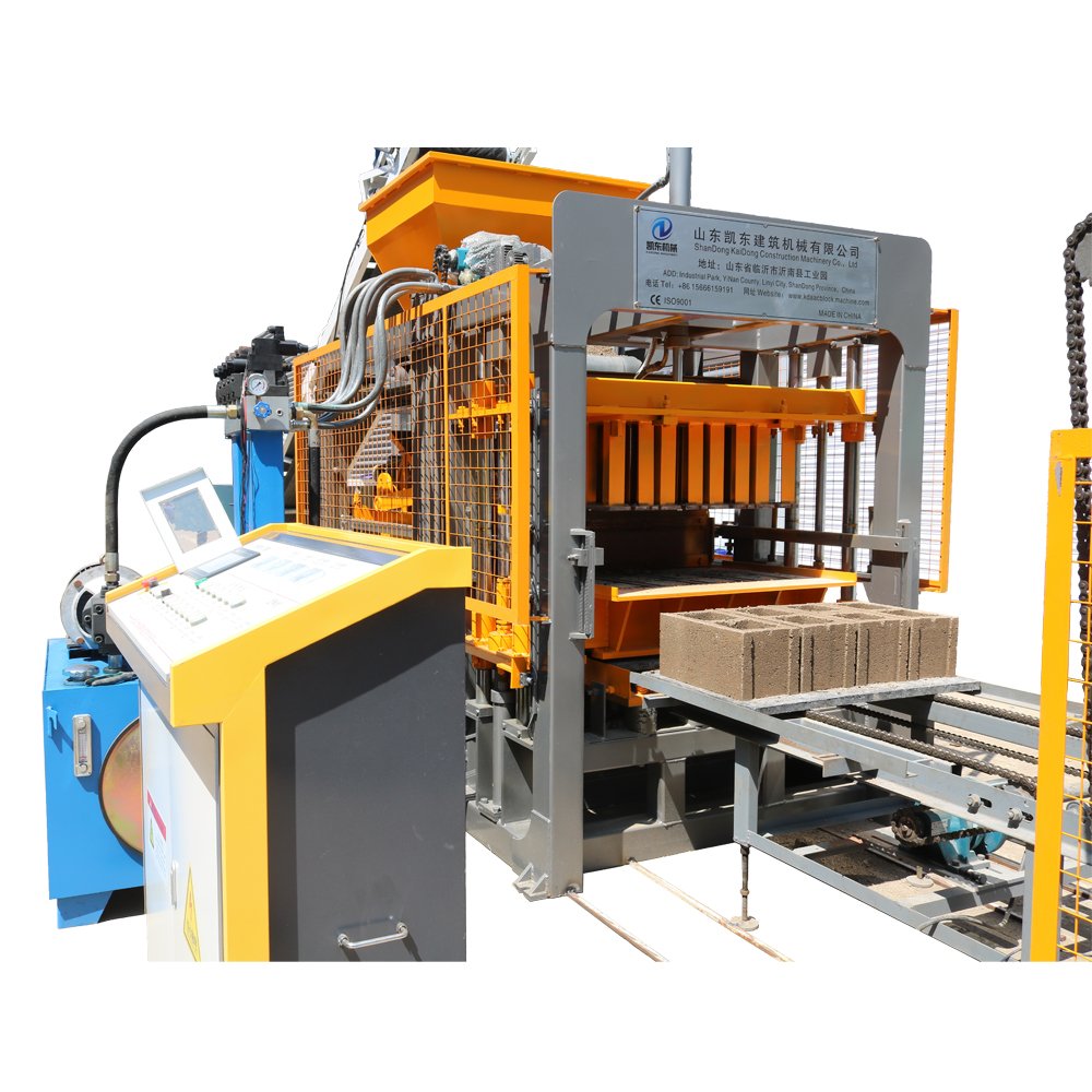 qt4-15b cement concrete fully automatic hydraulic interlock paver hollow brick block making machine production line