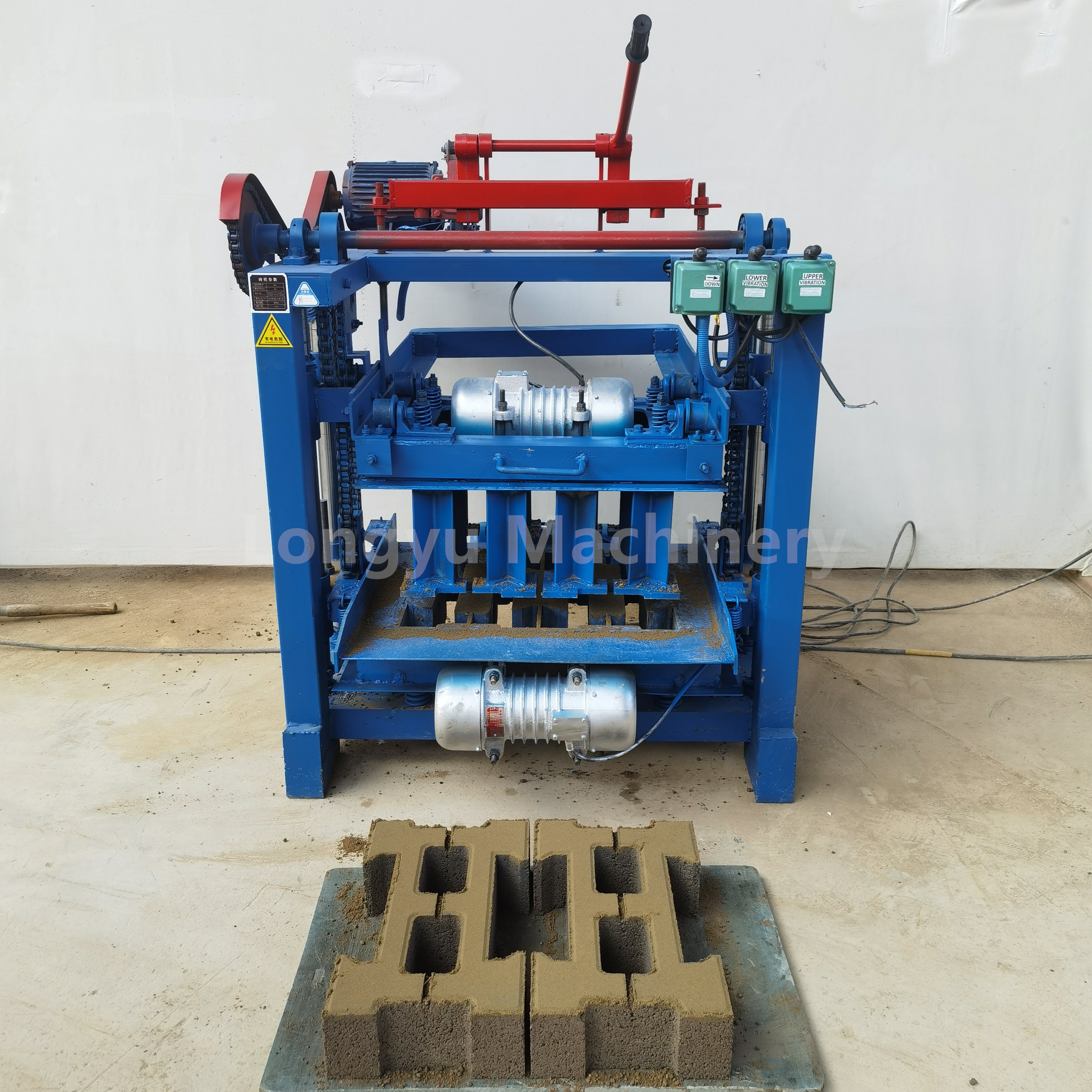 hollow paving cement brick making machine Concrete block making machine Semi-automatic interlocking brick making machinery
