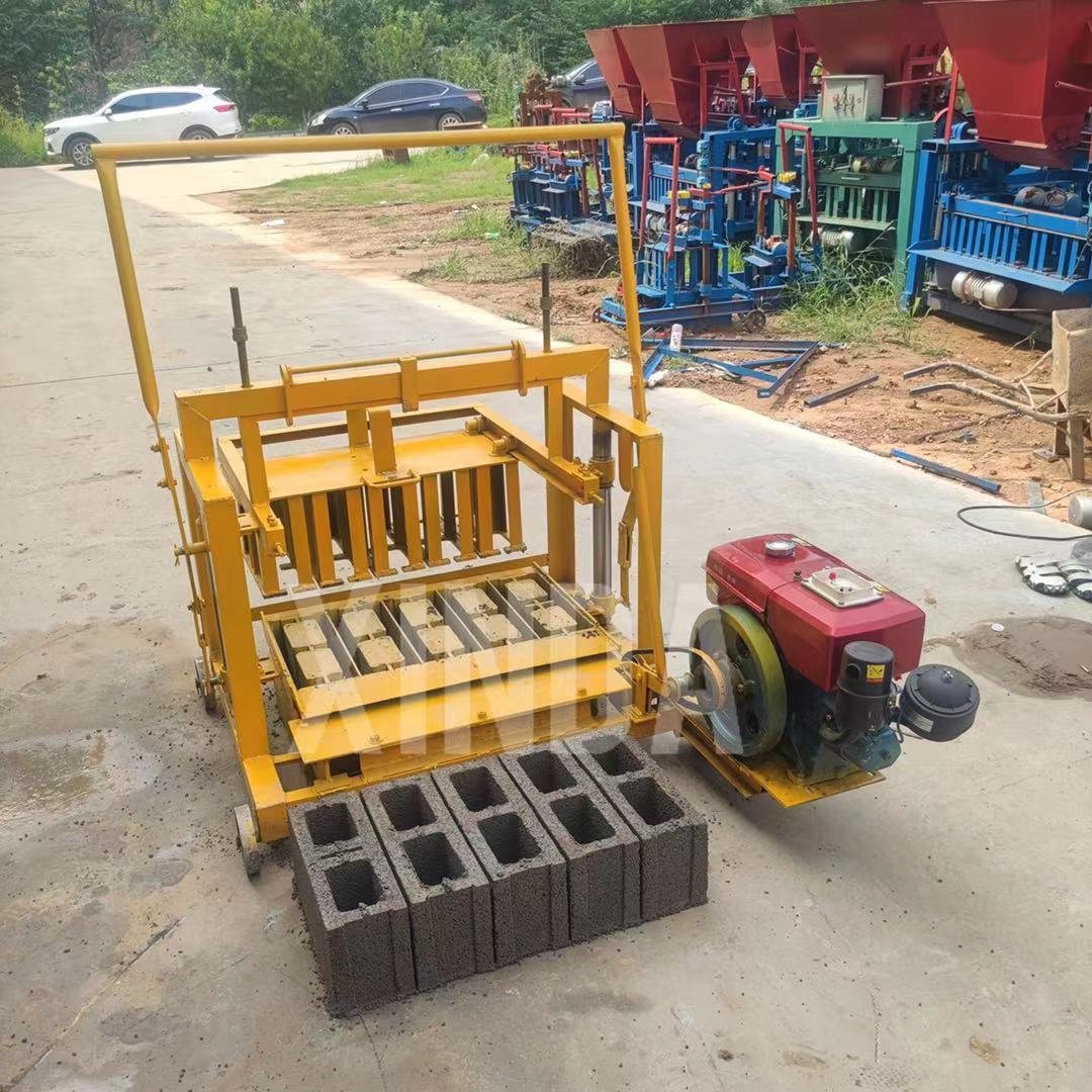 QMR4-45 Diesel Egg Laying Concrete Block Machine Price Interlocking Manual Brick Making Machinery