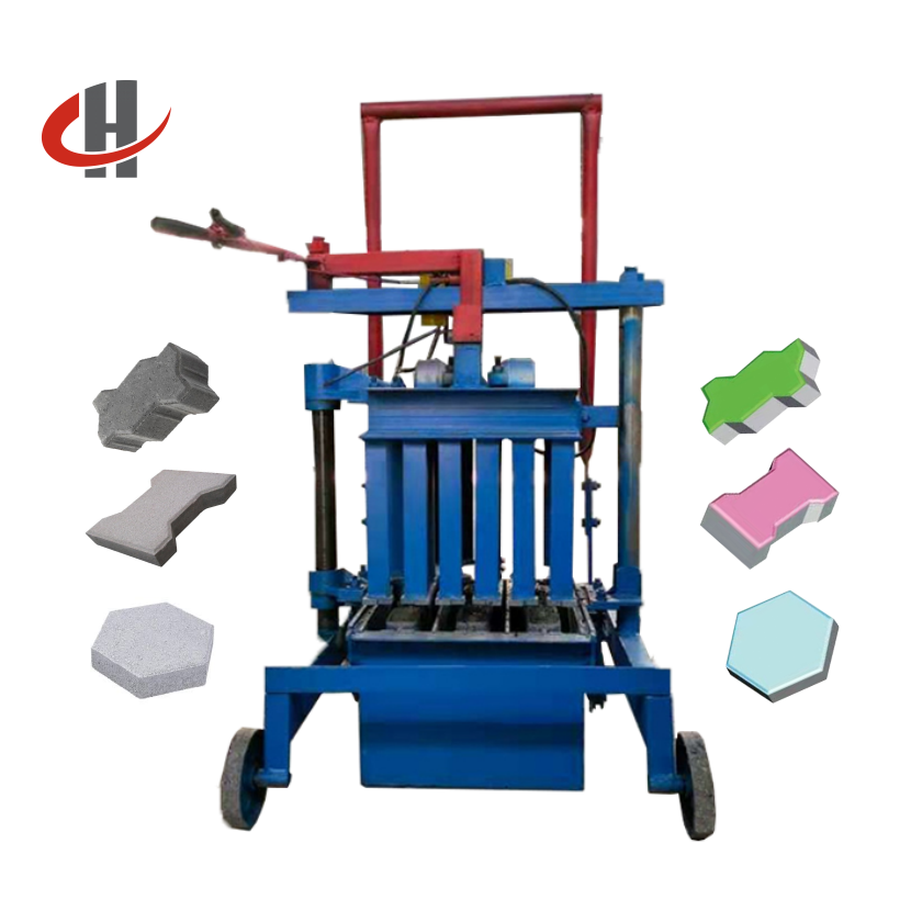 Cement Hollow Block Manual Brick Making Machine Small Mobile Concrete Brick Making Machine