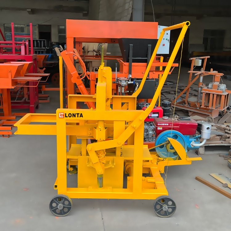 LONTA QMR2-45 home use small egg laying hollow solid paver moulding cement concrete brick block making machine a brique