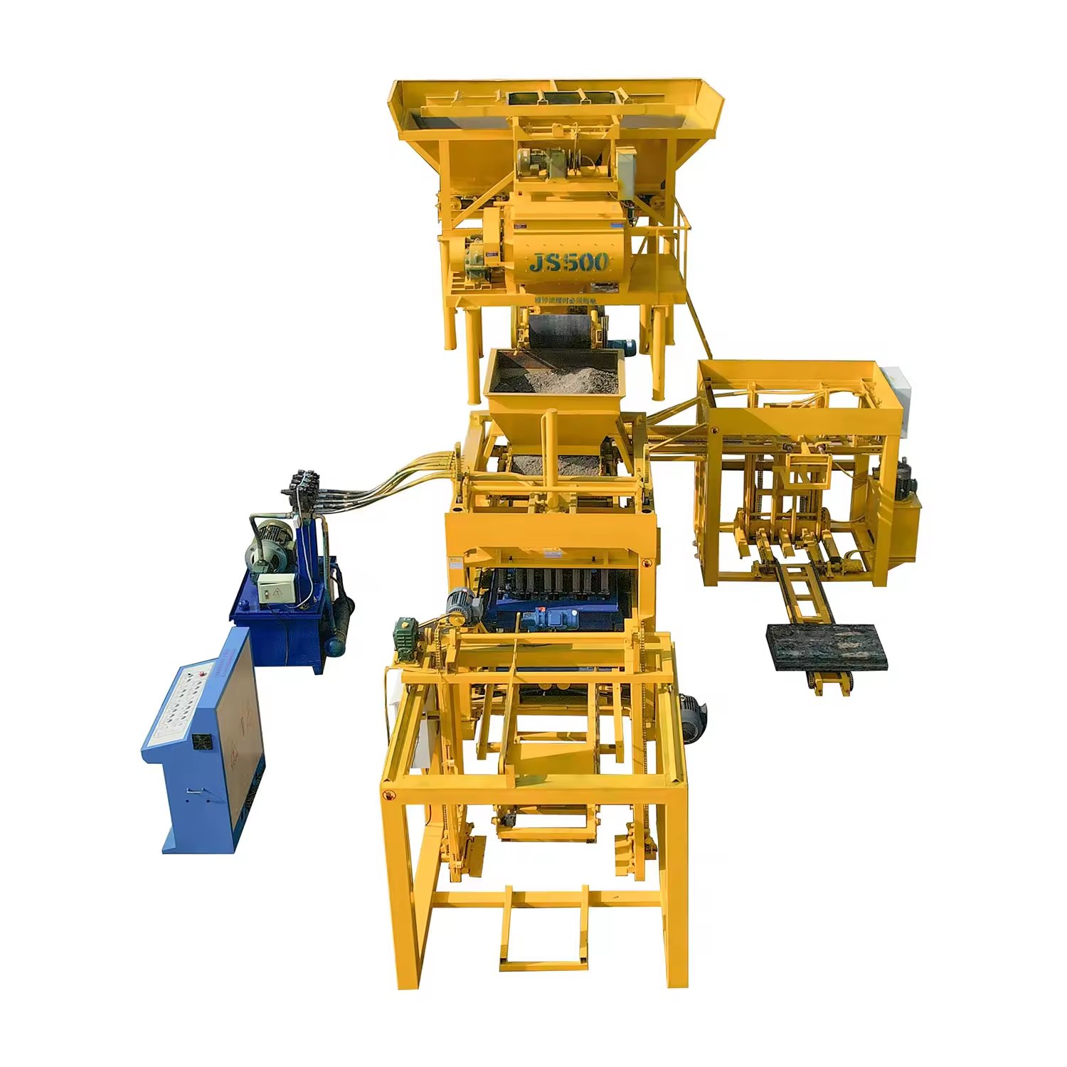 QT4-15 cement brick machine fully automatic cement block bricks making machine mold machine