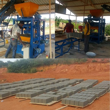 QT4-40 High-efficiency brick making machine Semi-automatic diesel engine block and brick making machine