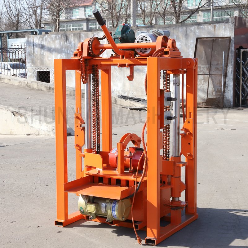 QM2-45 Small Semi Automatic brick making machinery Hollow Block Paver Bricks Making Machine For Sale