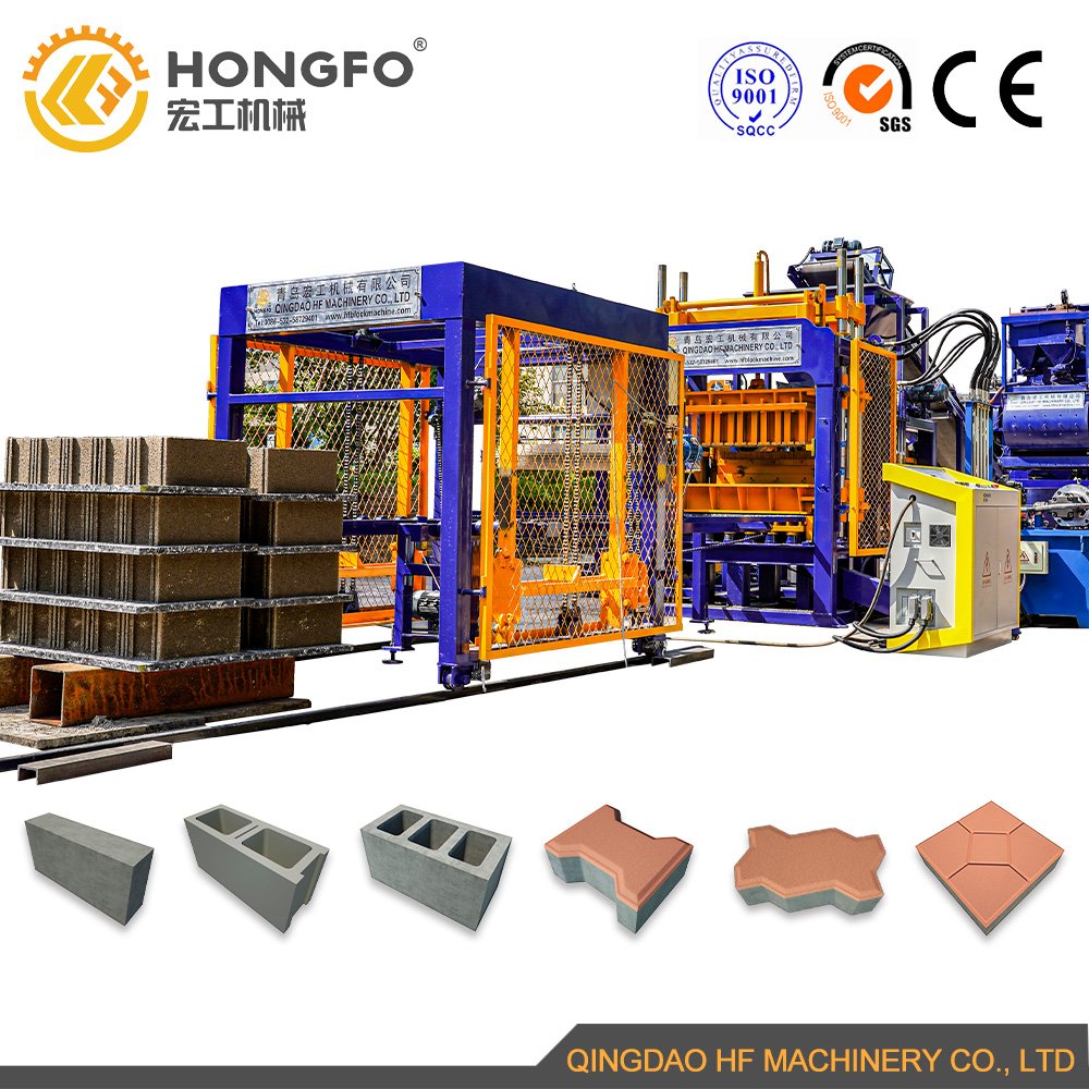 Fly Ash Concrete Block Making Machine Bricks Making Machine QT5-15 Mud Block Machine Aac Block Production Line Recycled Plastic