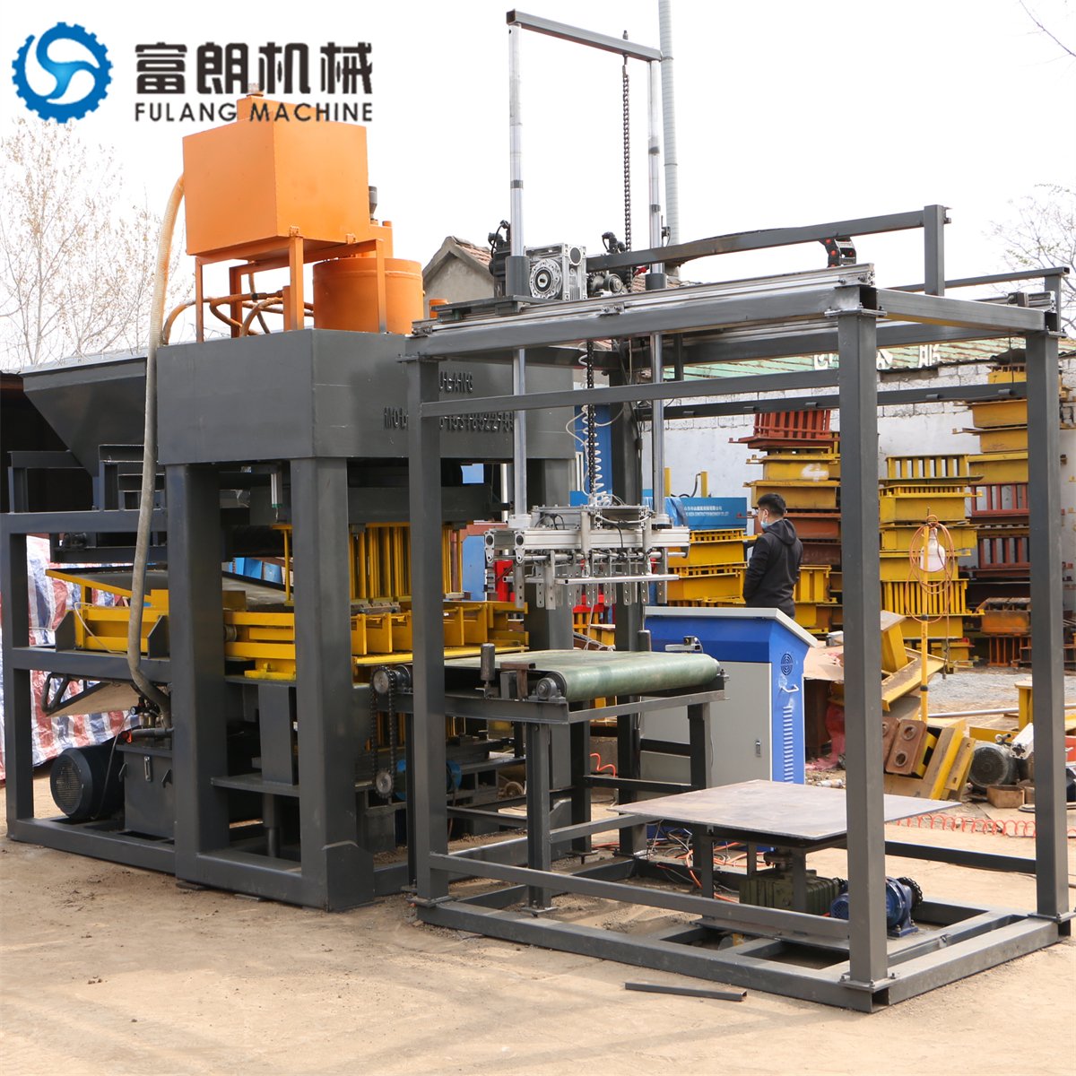 300 tons pressure compressed earth clay brick making machine soil interlocking with stacker