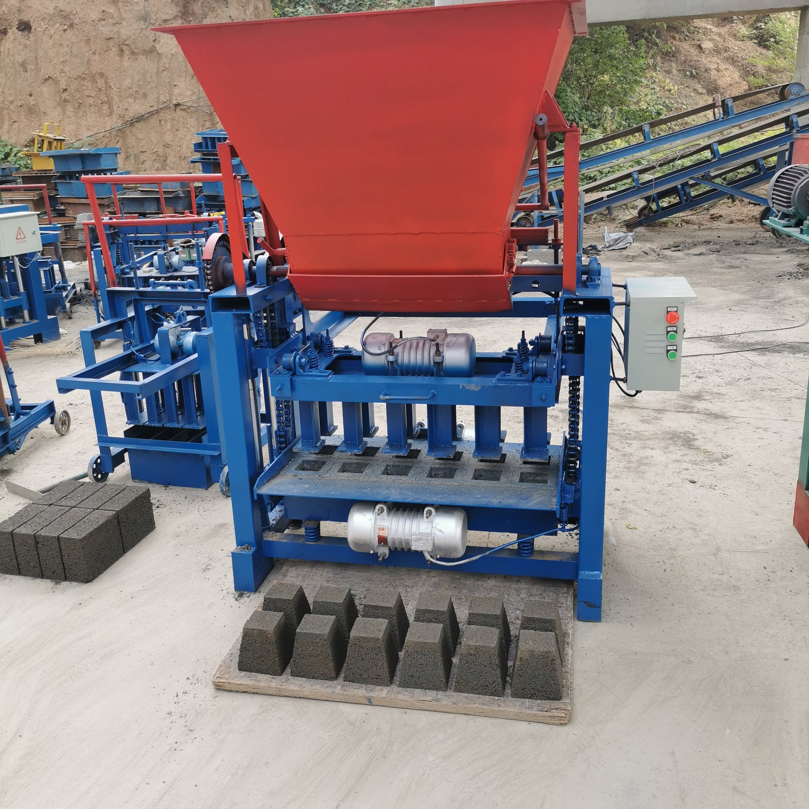 Home stationary no-burn cement moulding machine Multifunctional concrete block moulding machine