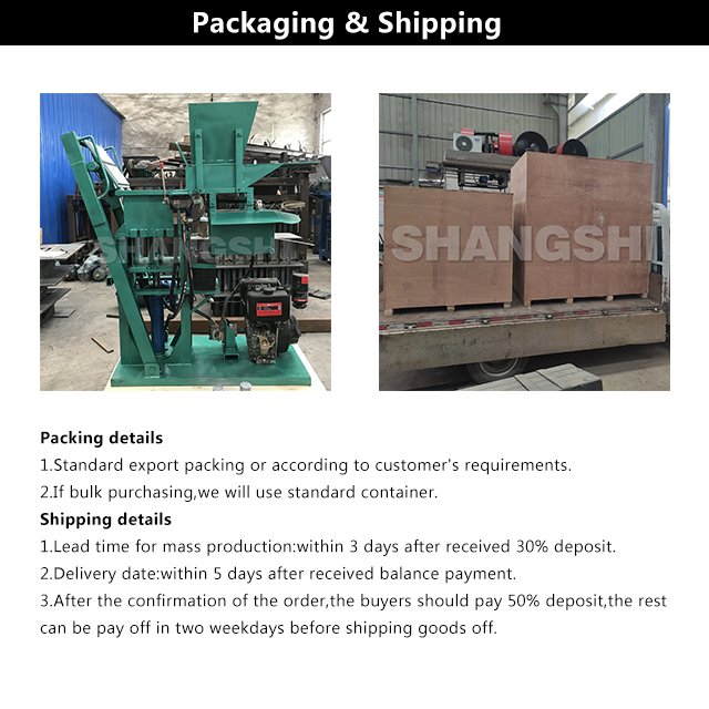 HY2-20 High efficiency diesel engine small clay brick making machine clay brick machine