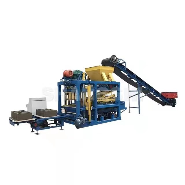 QT4-20 House building concrete block mould curbing makers machine equipment