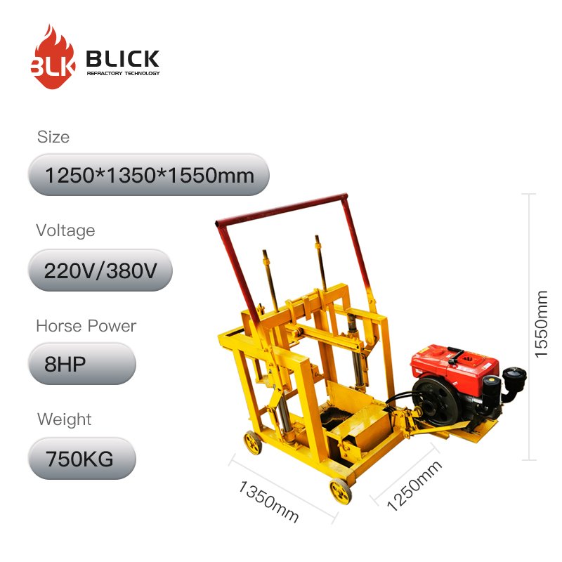 Diesel cement brick hollow concrete block machine molds solid paver concrete block brick making machinery machine