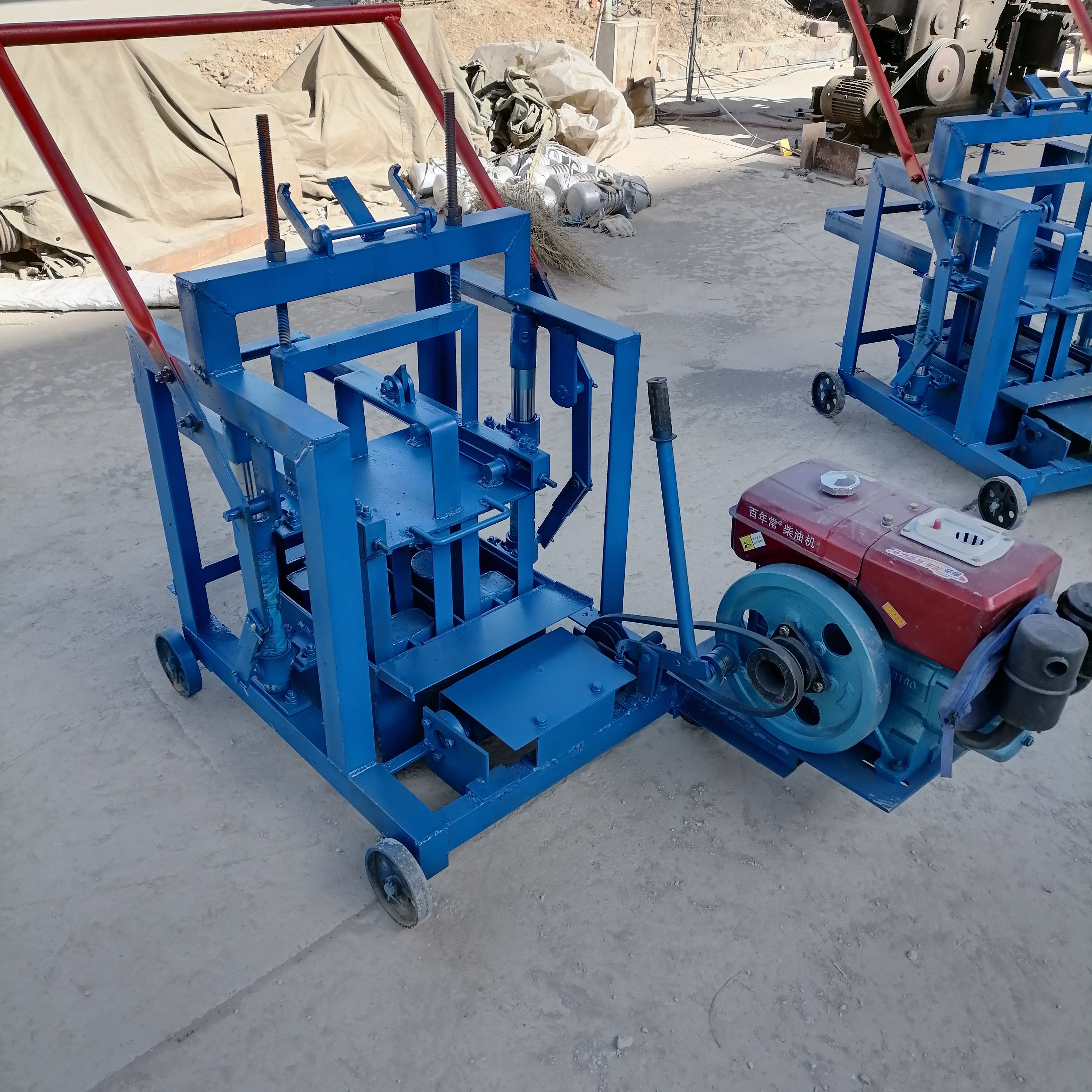 Diesel cement brick hollow concrete block machine molds solid paver concrete block brick making machinery machine