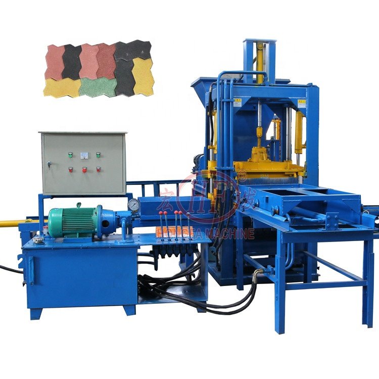 HFQT3-20 Color Paving Block Machine Automatic Cement Sand Brick Brick Making Machine Mini Brick Plant for Africa 11500pcs/8hours