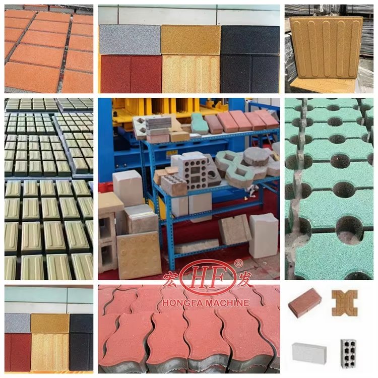 HFQT3-20 Color Paving Block Machine Automatic Cement Sand Brick Brick Making Machine Mini Brick Plant for Africa 11500pcs/8hours