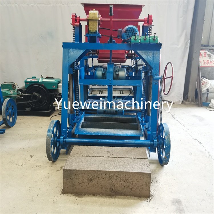 Popular high output 380V electric large wheel mobile interlocking vibration cement block brick machine factory direct sales