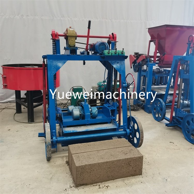 Popular high output 380V electric large wheel mobile interlocking vibration cement block brick machine factory direct sales