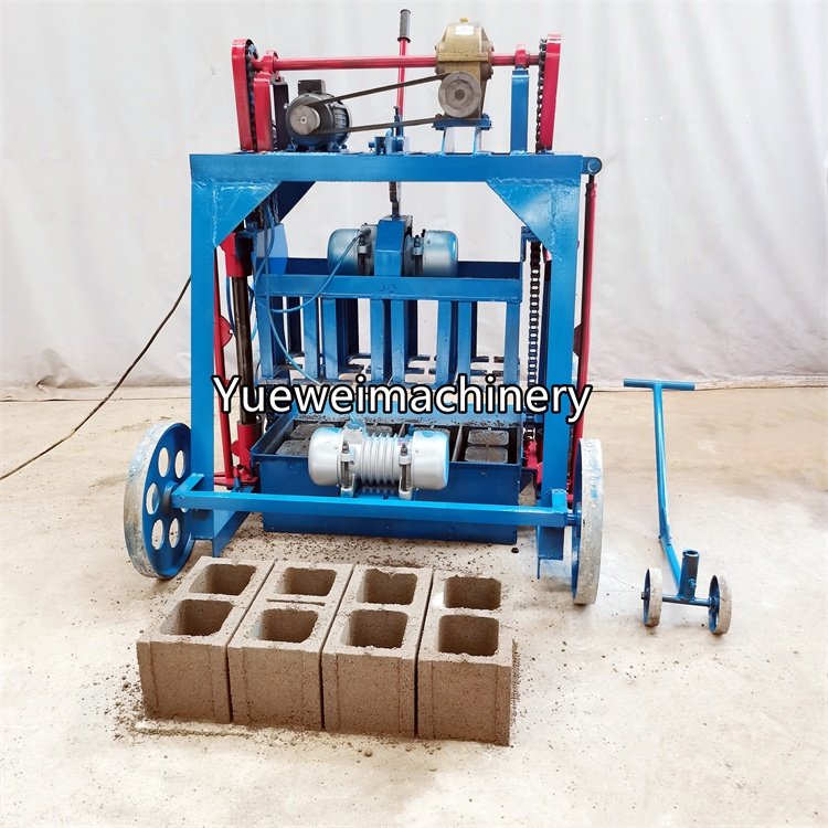 Popular high output 380V electric large wheel mobile interlocking vibration cement block brick machine factory direct sales