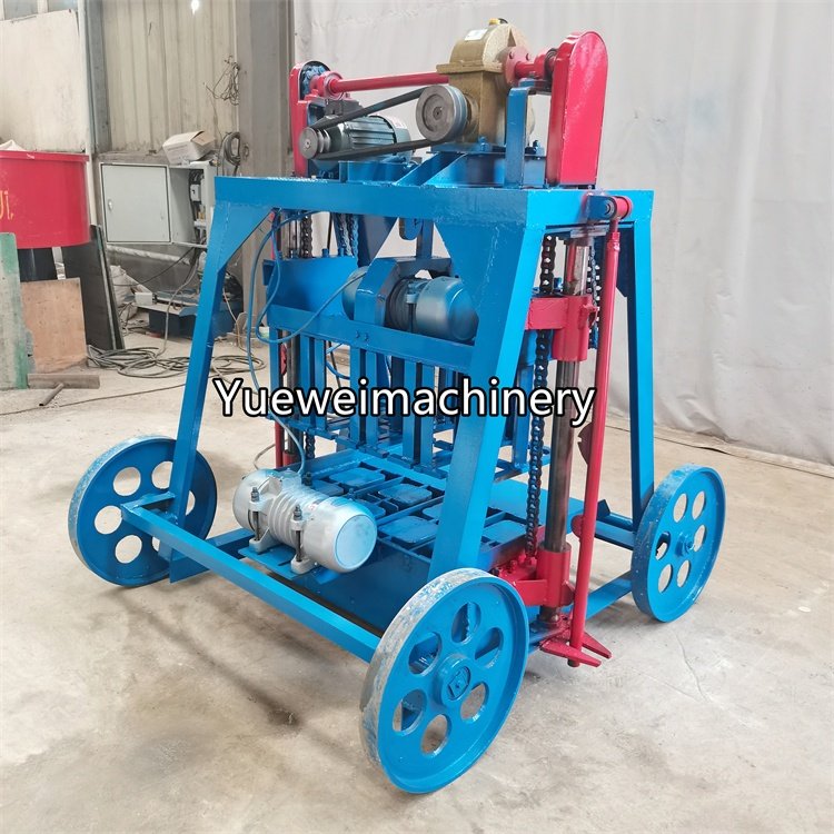 Popular high output 380V electric large wheel mobile interlocking vibration cement block brick machine factory direct sales